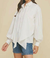 Pinch - Millie Front Tie Button Down Top