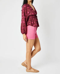Judy Blue - High Waist Pocket Embroidery Shorts