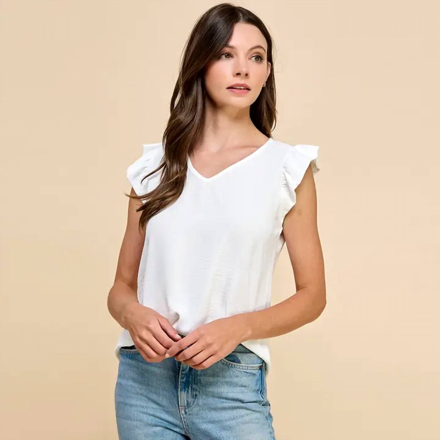 Les Amis - Scarlet Statement Ruffle Top