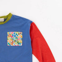 Thimble Collection - Girl's Wildflower Colorblock Modern Sweatshirt