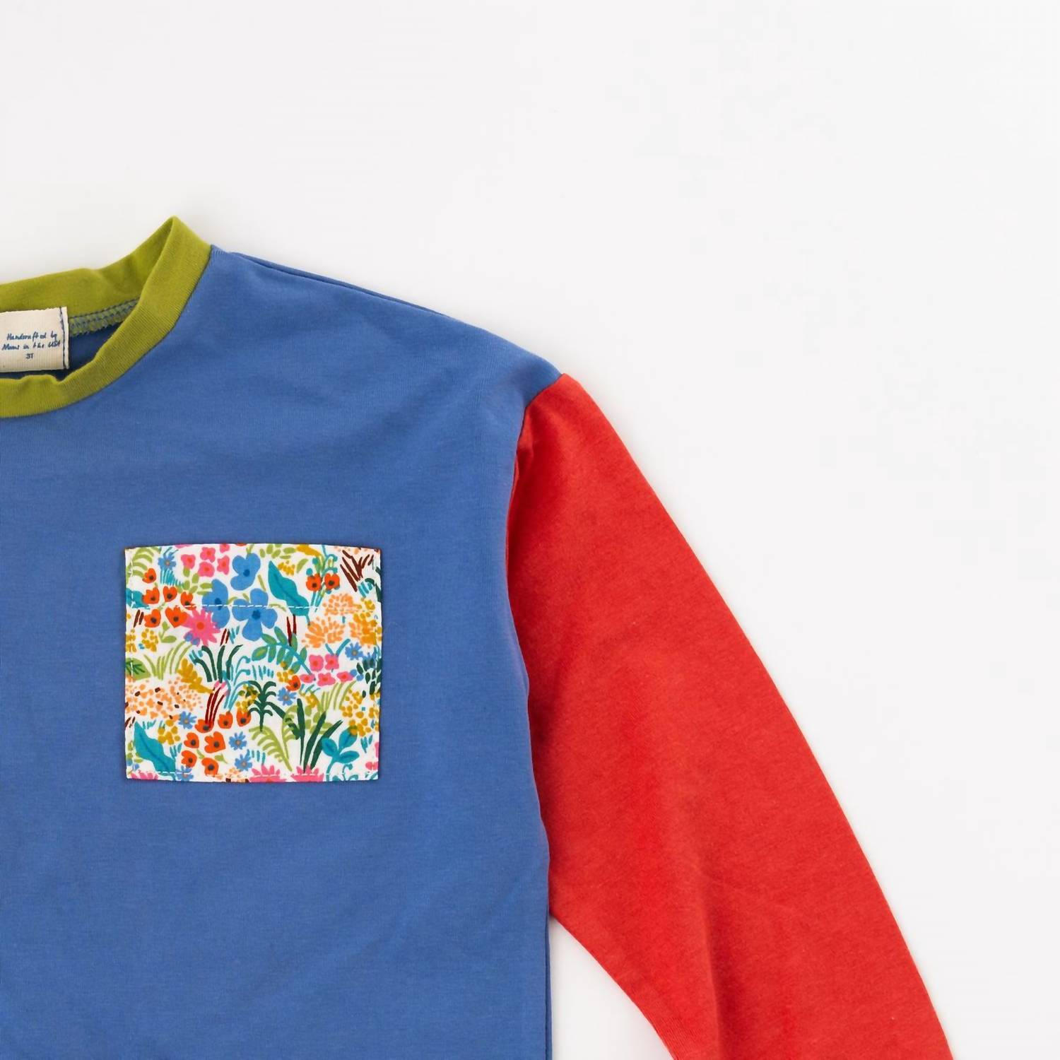 Thimble Collection - Girl's Wildflower Colorblock Modern Sweatshirt