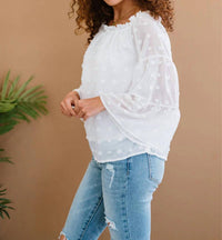 Andree By Unit - Daydreamer Full Size Run Pom-pom Blouse