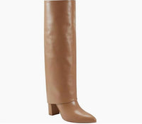 Marc Fisher - Women's Foldover Pointed Toe Tall Leather Boots