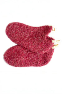 Patapaca Women's Alpaca Slippers in berry - women's accessory
