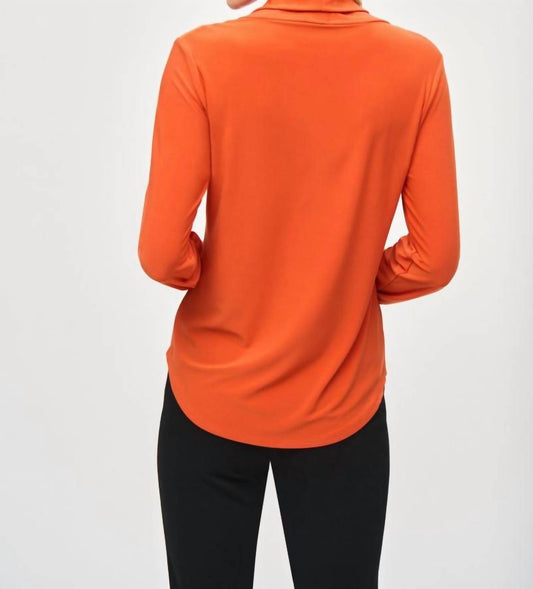 Joseph Ribkoff - Cowl Neck Puff Sleeve Top