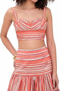 ALEXIS Kit Top in crimson stripe - women's shirt