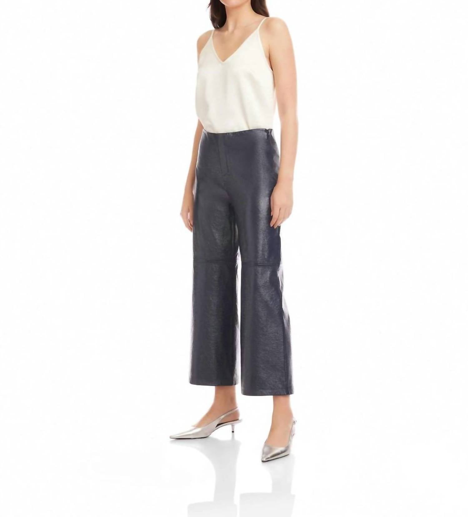 Fifteen Twenty - Faux Patent Leather Pants