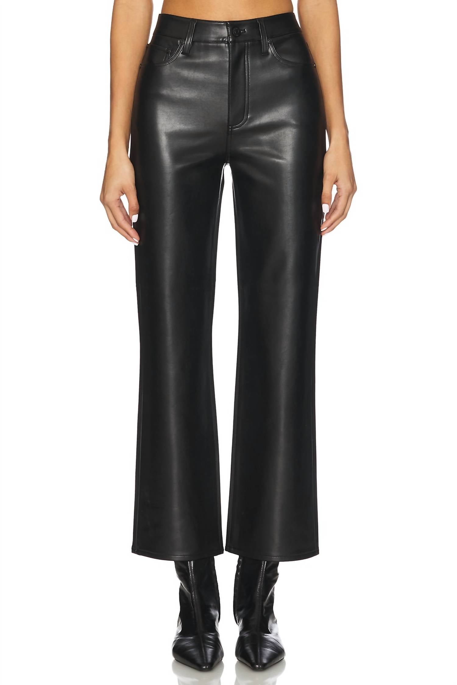 PISTOLA Ally High Rise Ankle Boot Pants in onyx - women's pants