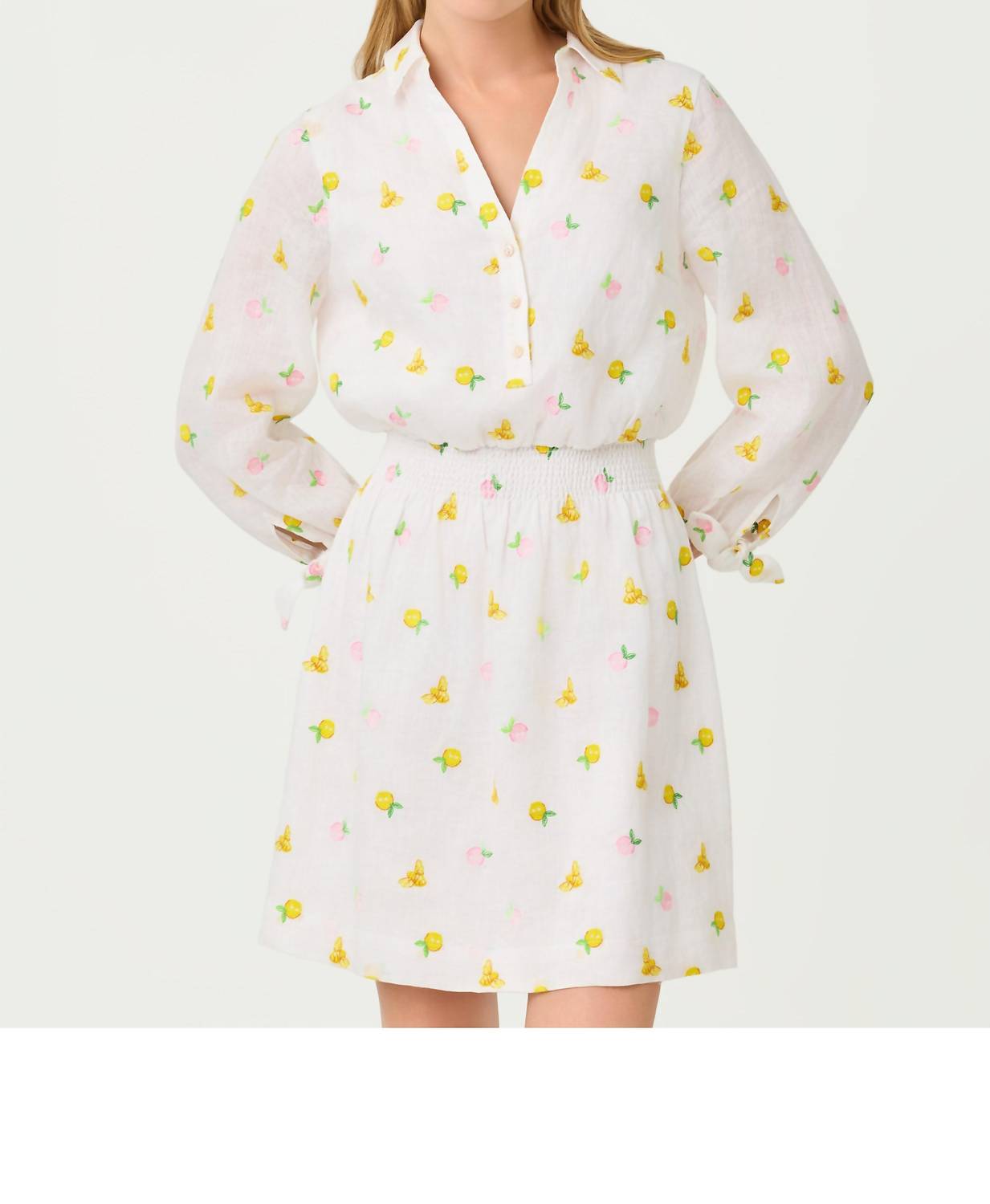 Lilly Pulitzer - Abralynn Embroidered Linen Shirtdress