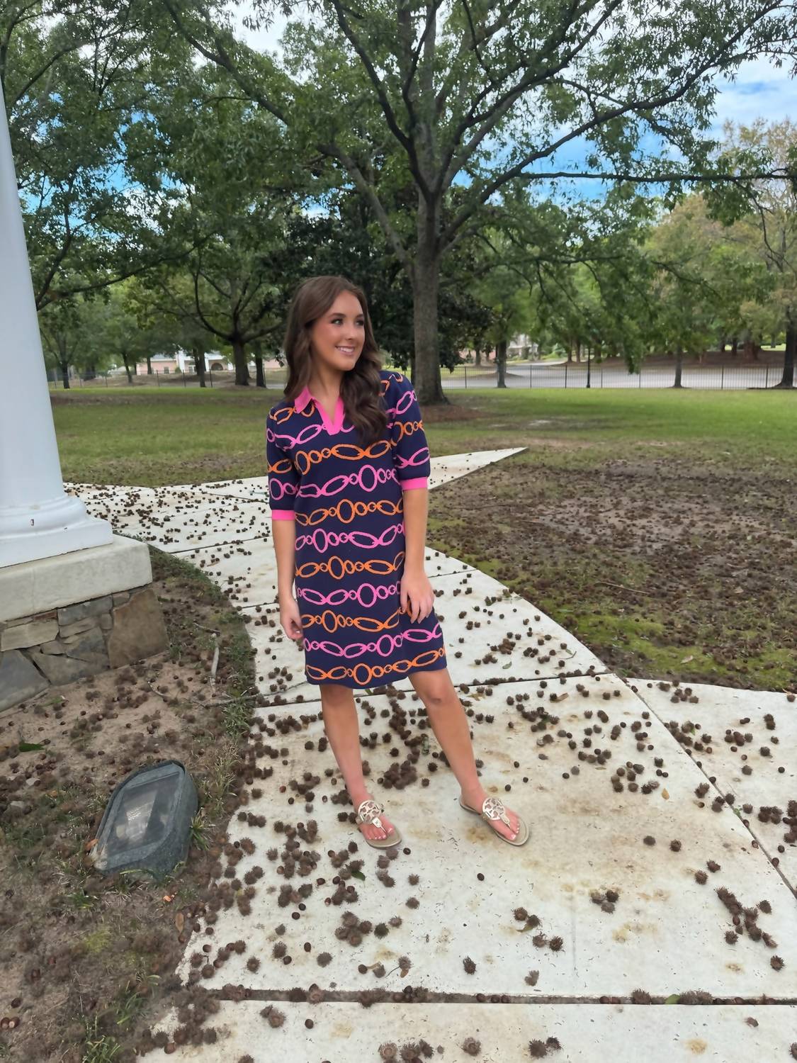 Thml - Chain Print Collared Dress