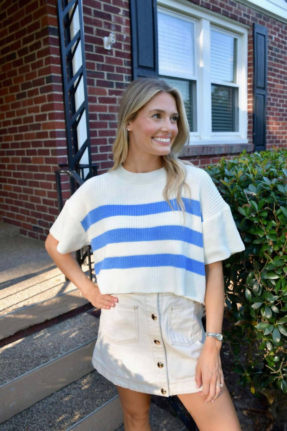 Cloud Ten - Corie Stripe Top