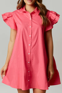 FANTASTIC FAWN Cheers Celebration Sequin Patch Dress in fuchsia - women's dress