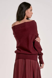 Elan - Off Shoulder Relaxed Sweater