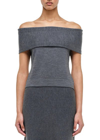 Simkhai - Callahan Wool Off Shoulder Top