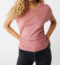 Michael Stars - Joni Crew Neck Power Shoulder Top