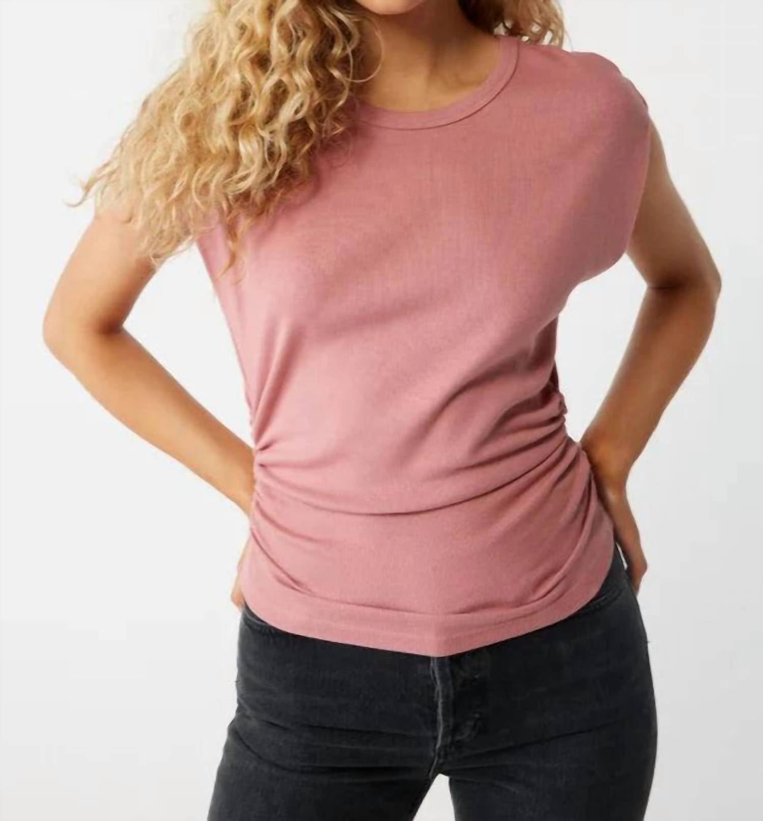 Michael Stars - Joni Crew Neck Power Shoulder Top