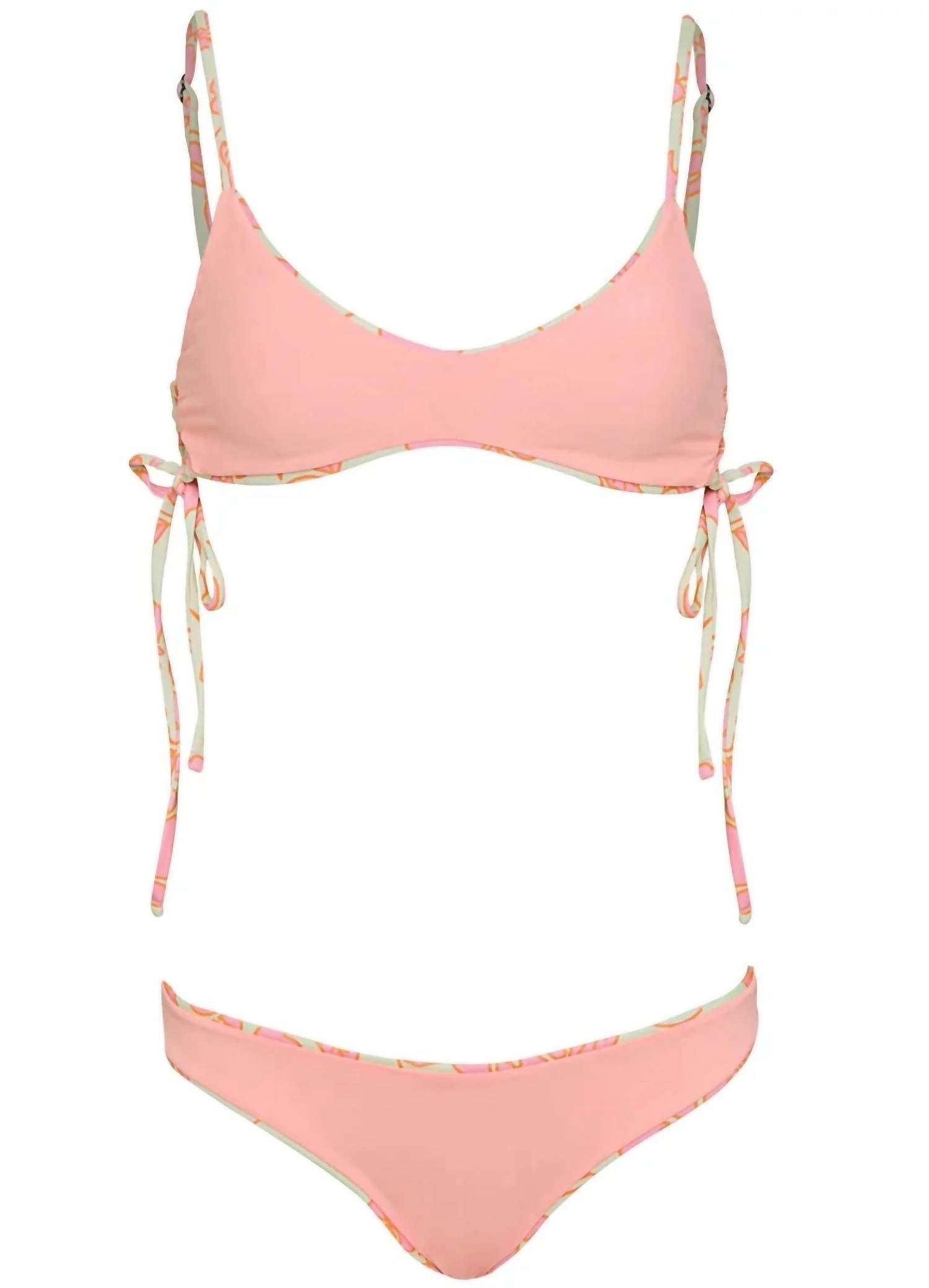 Maaji - blooming glow iconic low rise thin side bikini bottom