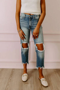 Kancan - Avianna High Waist Distressed Jeans