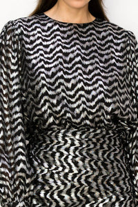 Ina - Chevron Print Blouse