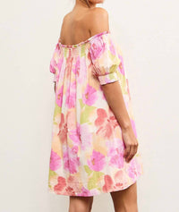 Mustard Seed - Sunset Bloom Off The Shoulder Mini Dress