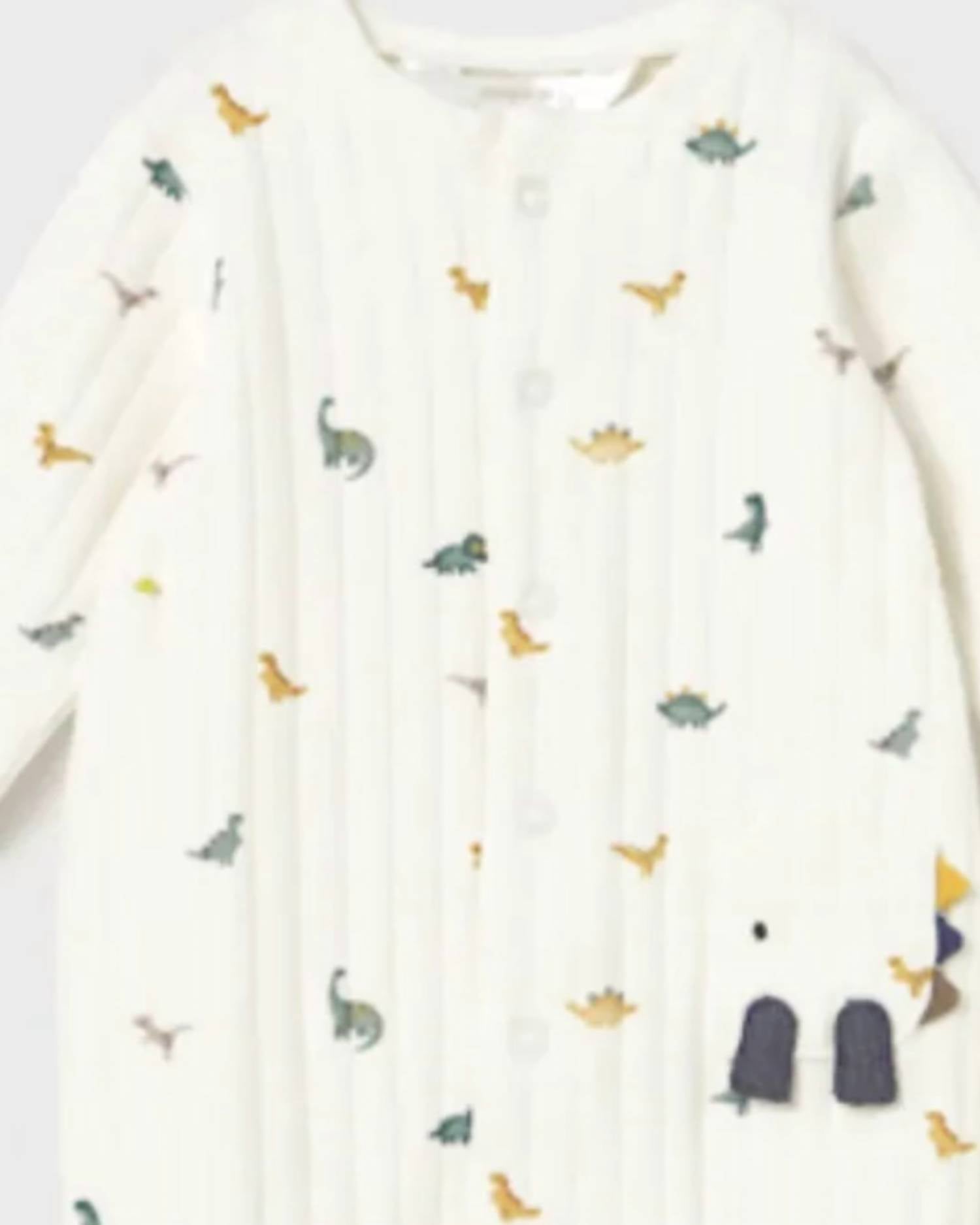 Mayoral - Kid's Dinosaur Dungaree Footies With Hat