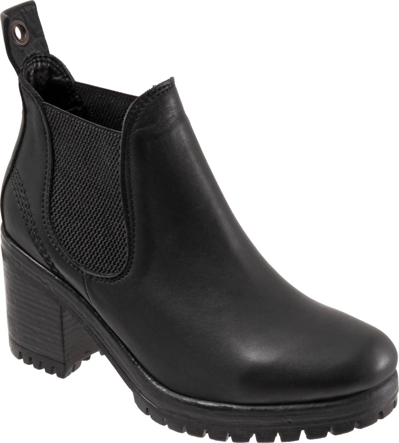 bueno Women's Flight Block Heel Bootie in black - women's shoe