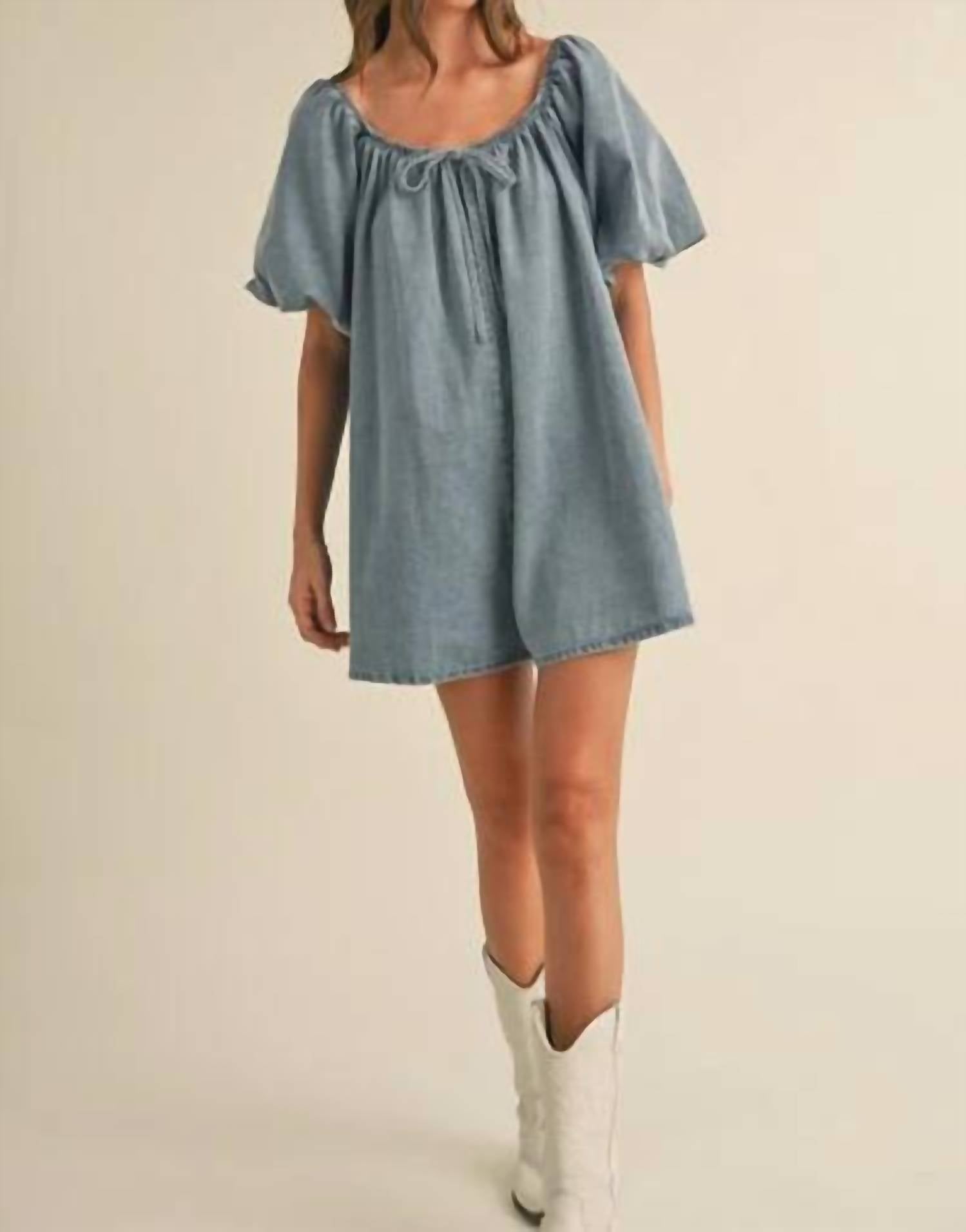 Needii - Babydoll Denim Romper