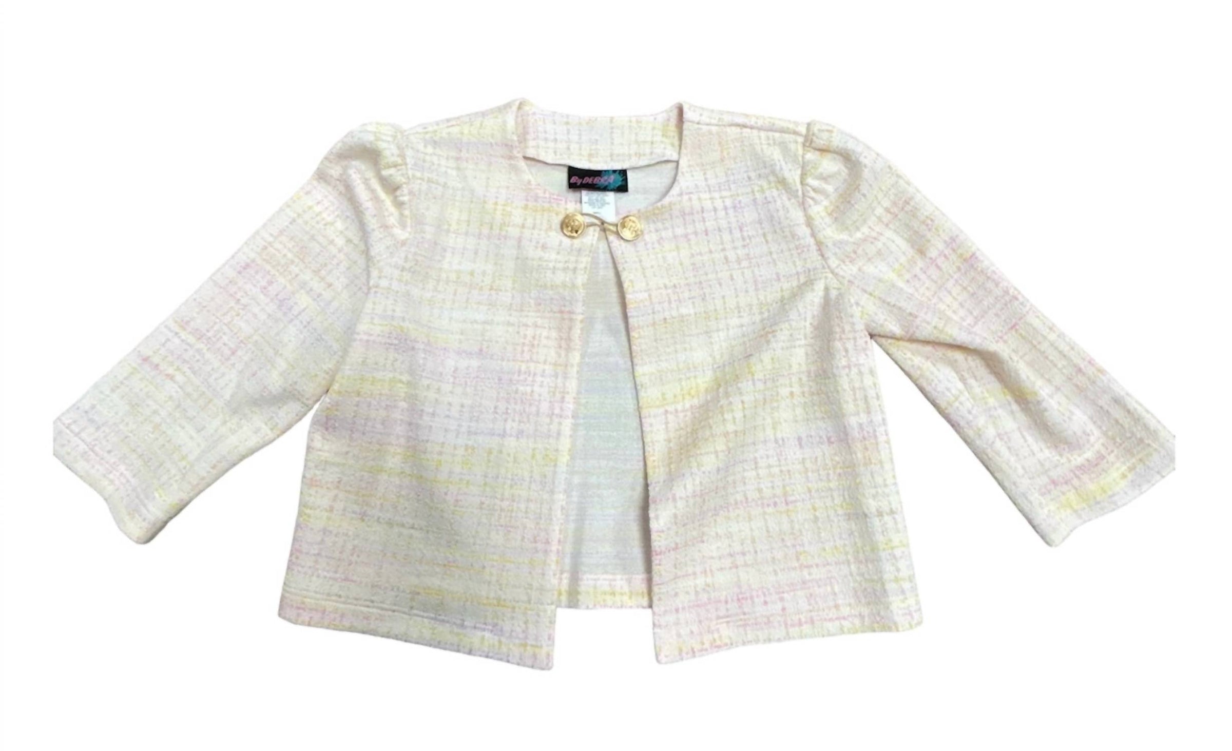 By Debra Women's Bolero Three-quarter Sleeves Jacket in pastel - women's jacket