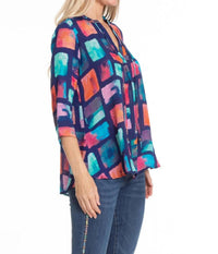 Apny - V Neck Top With Tassel