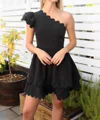 Mainstrip - One Shouldered Ric Rac Dress