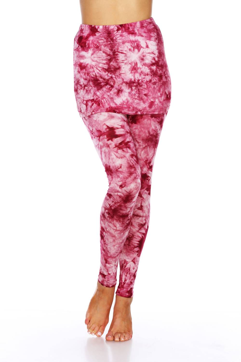 White Mark - Tie Dye Skirted Leggings