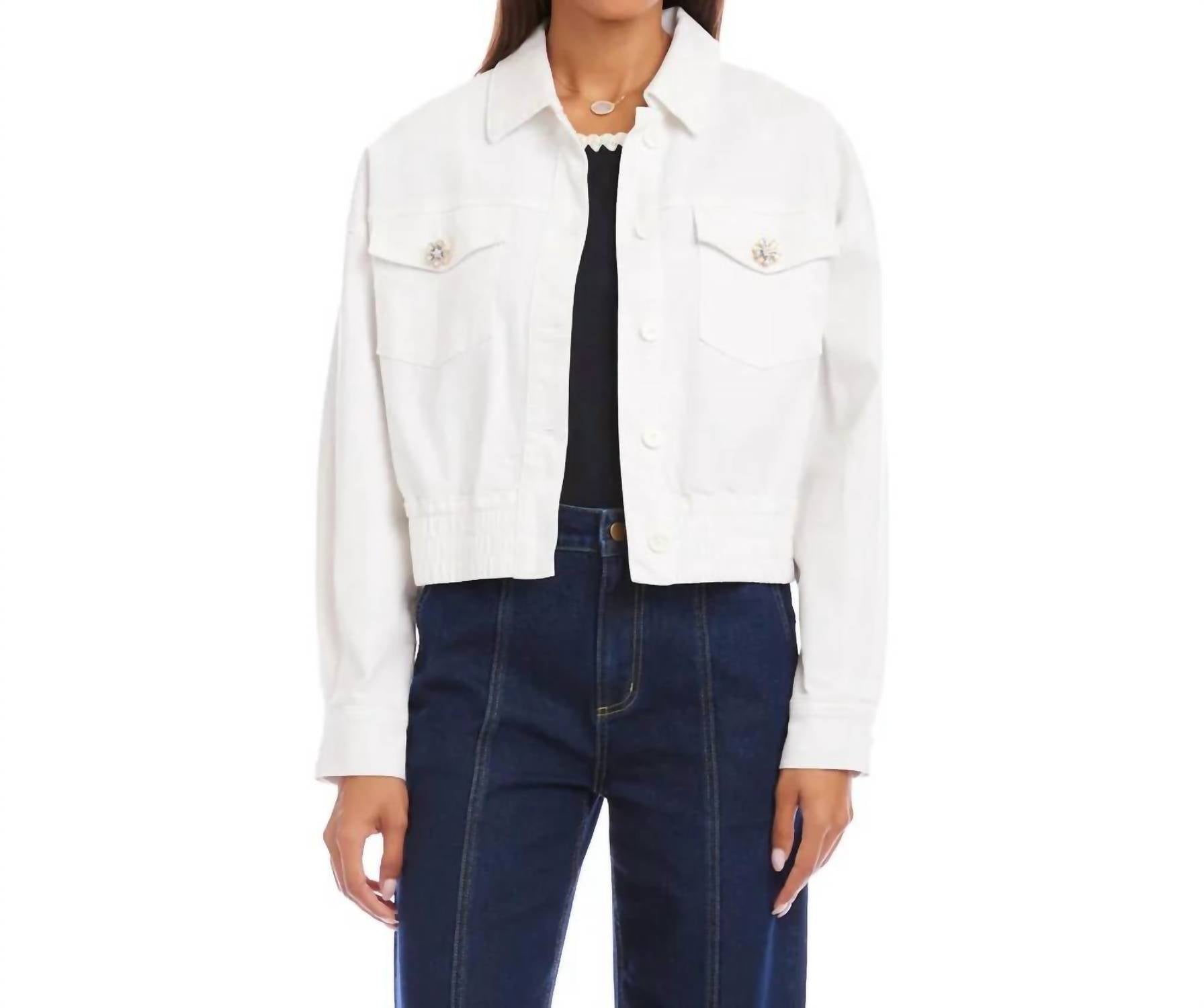 Karen Kane - Nysa Novelty Button Jean Jacket