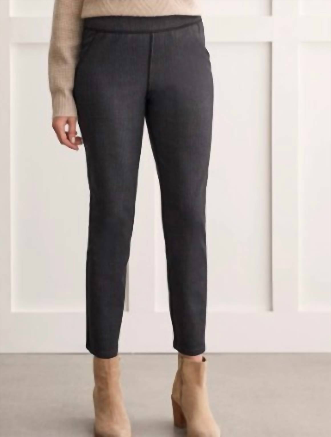 Tribal - Reversible Plaid Ponte Pant
