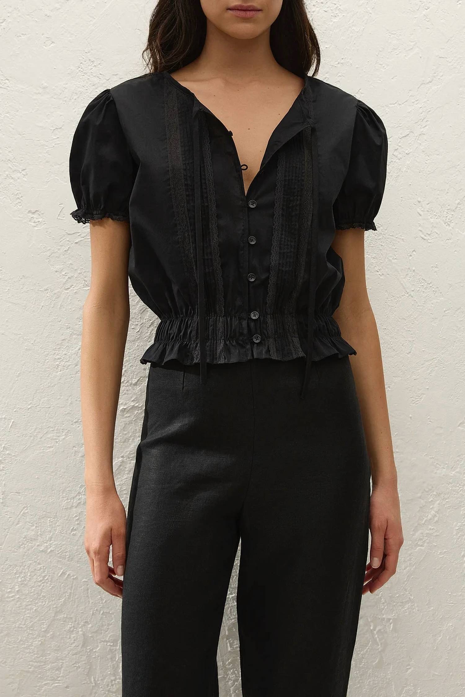 Faithfull The Brand - Fiora Buttons Down Front Blouse