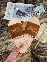 Agave Sky - Women's Nadia Suede Out Sandals
