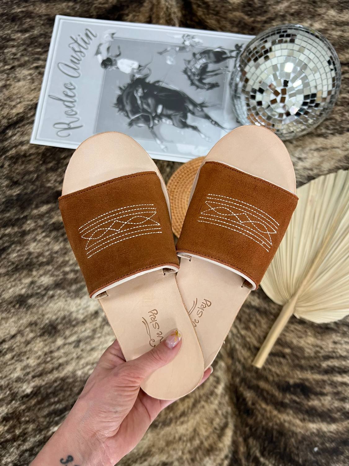Agave Sky - Women's Nadia Suede Out Sandals