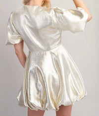 Glam - Get Your Shine On Puff Sleeve Dress