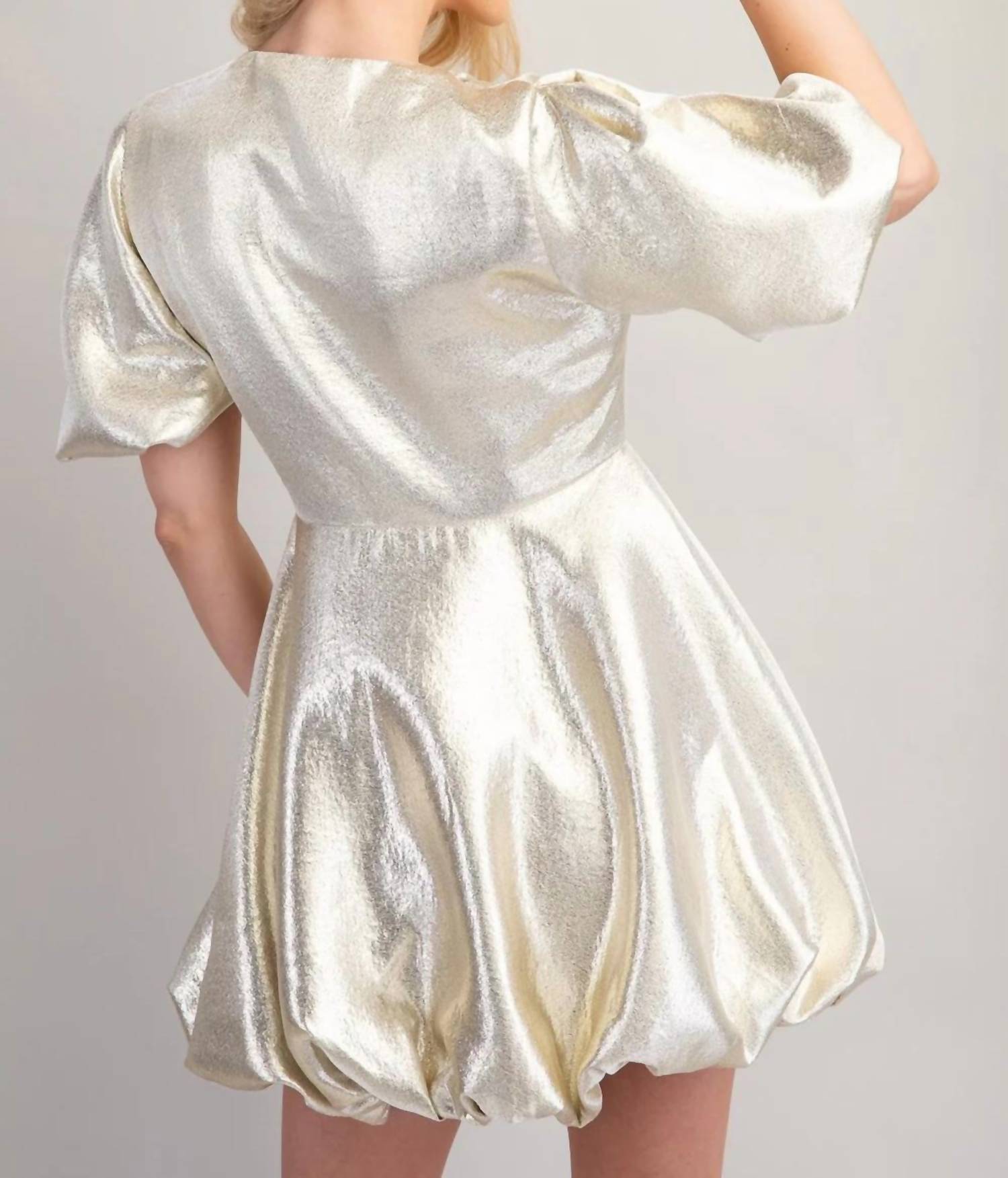 Glam - Get Your Shine On Puff Sleeve Dress