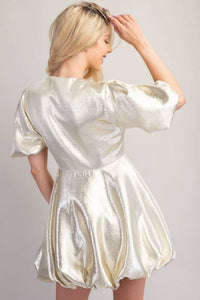 Glam - Get Your Shine On Puff Sleeve Dress