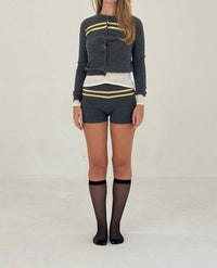 Find Me Now - Cashmere Stripe Knit Shorts