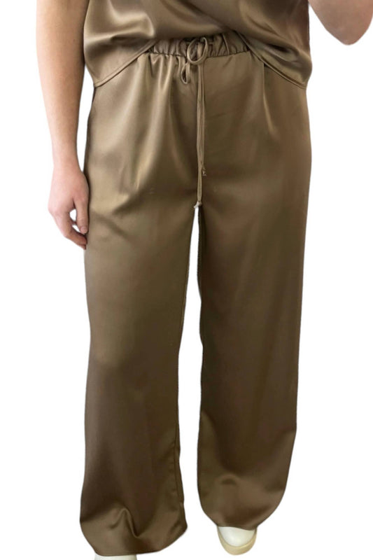 Le Lis - Elastic Waist Satin Pants