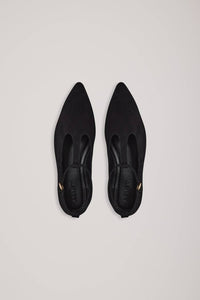 A.Emery Women's Ward Pointed Toe Flats in black - women's flats - detail view