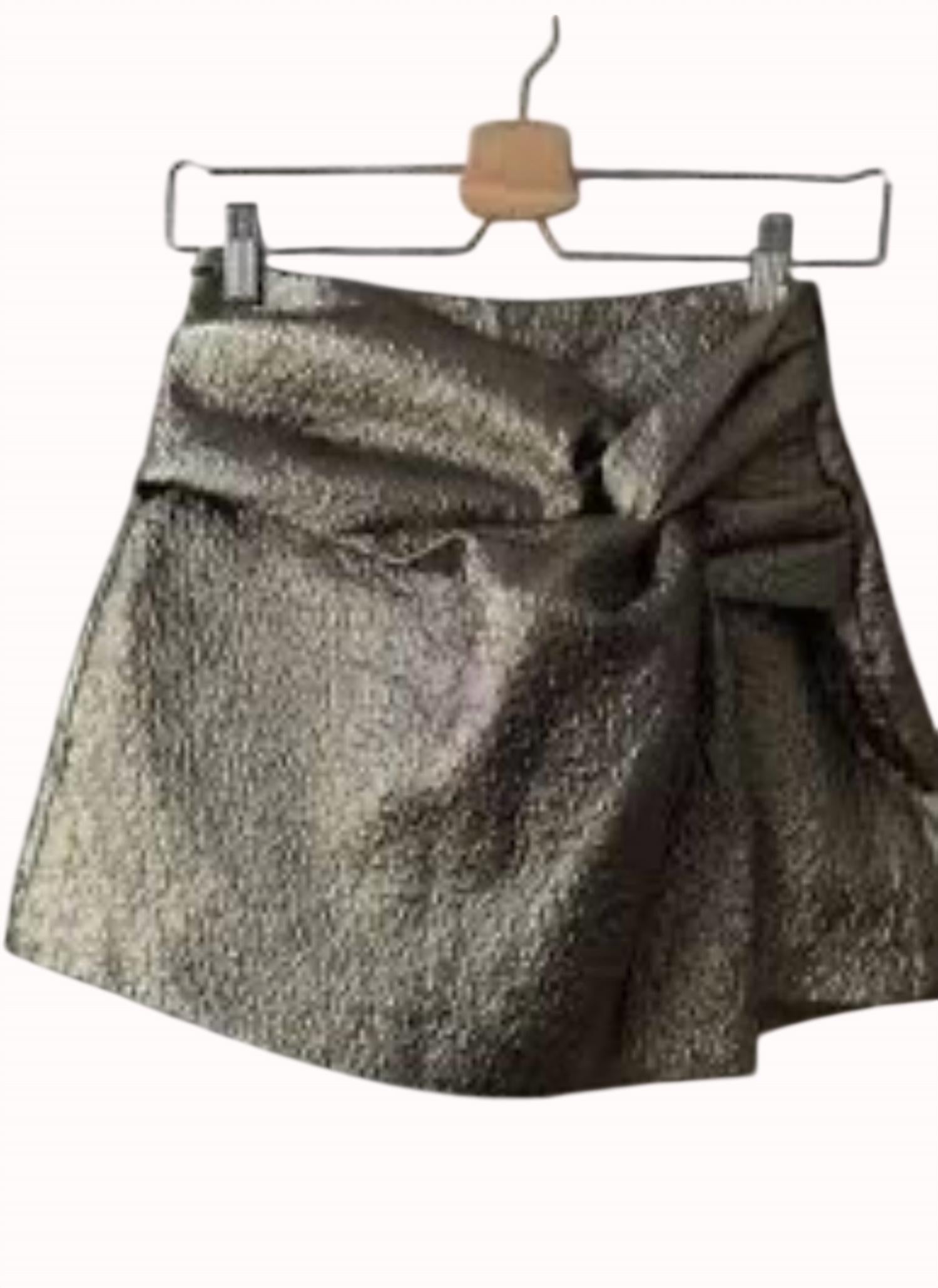 Lena - Women's Crossover Front Detail High Waist Skort