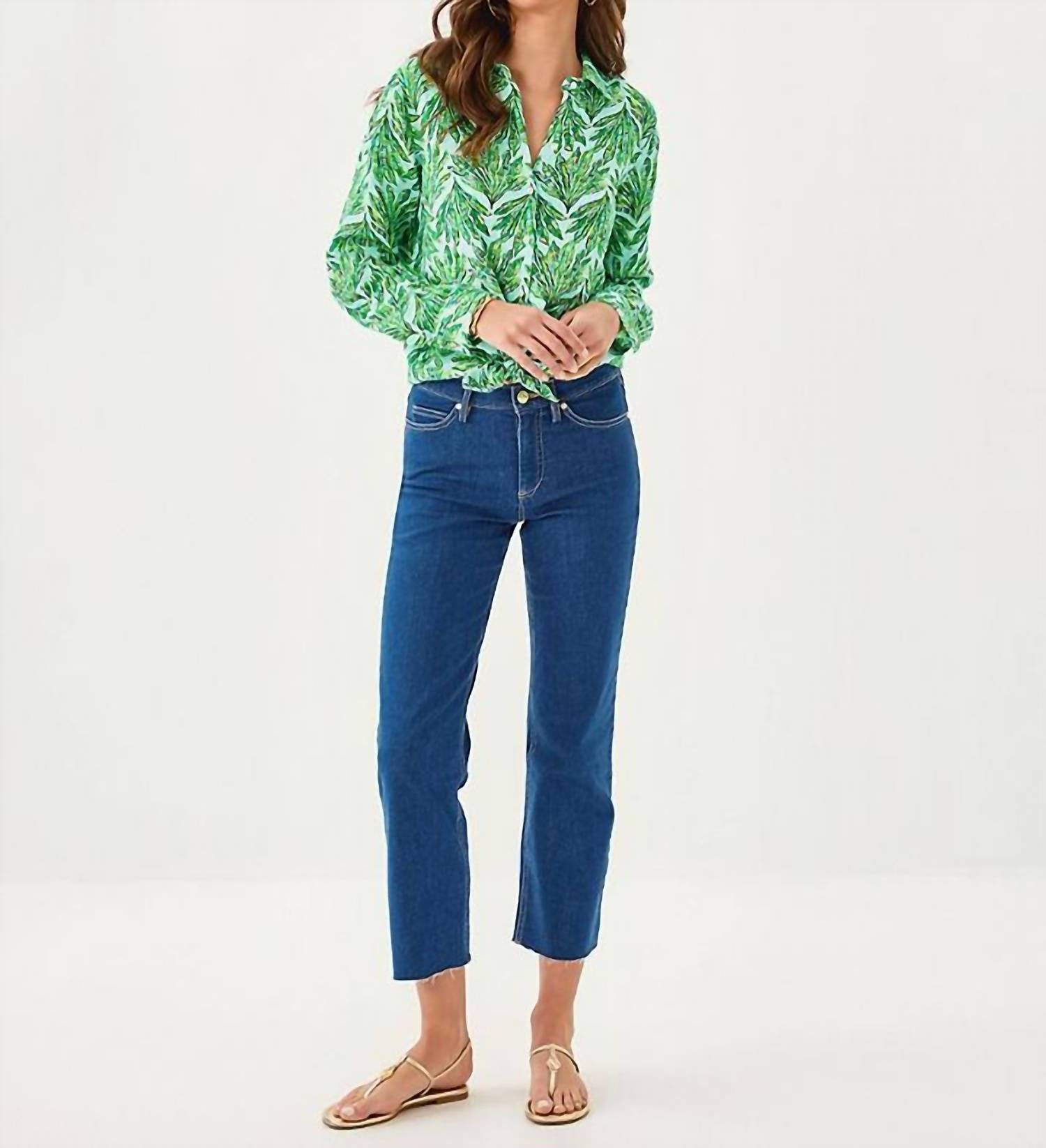 Lilly Pulitzer Lindessa High Rise Crop Jean in medium wash - women's jeans - view 4