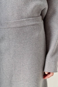 English Factory Knit Midi Skirt in grey - women's skirt - view 4