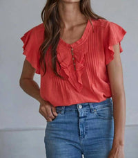 By Together - Maude Ruffle Detail Top