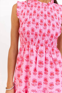 Tcec - Floral Smocked Midi Dress