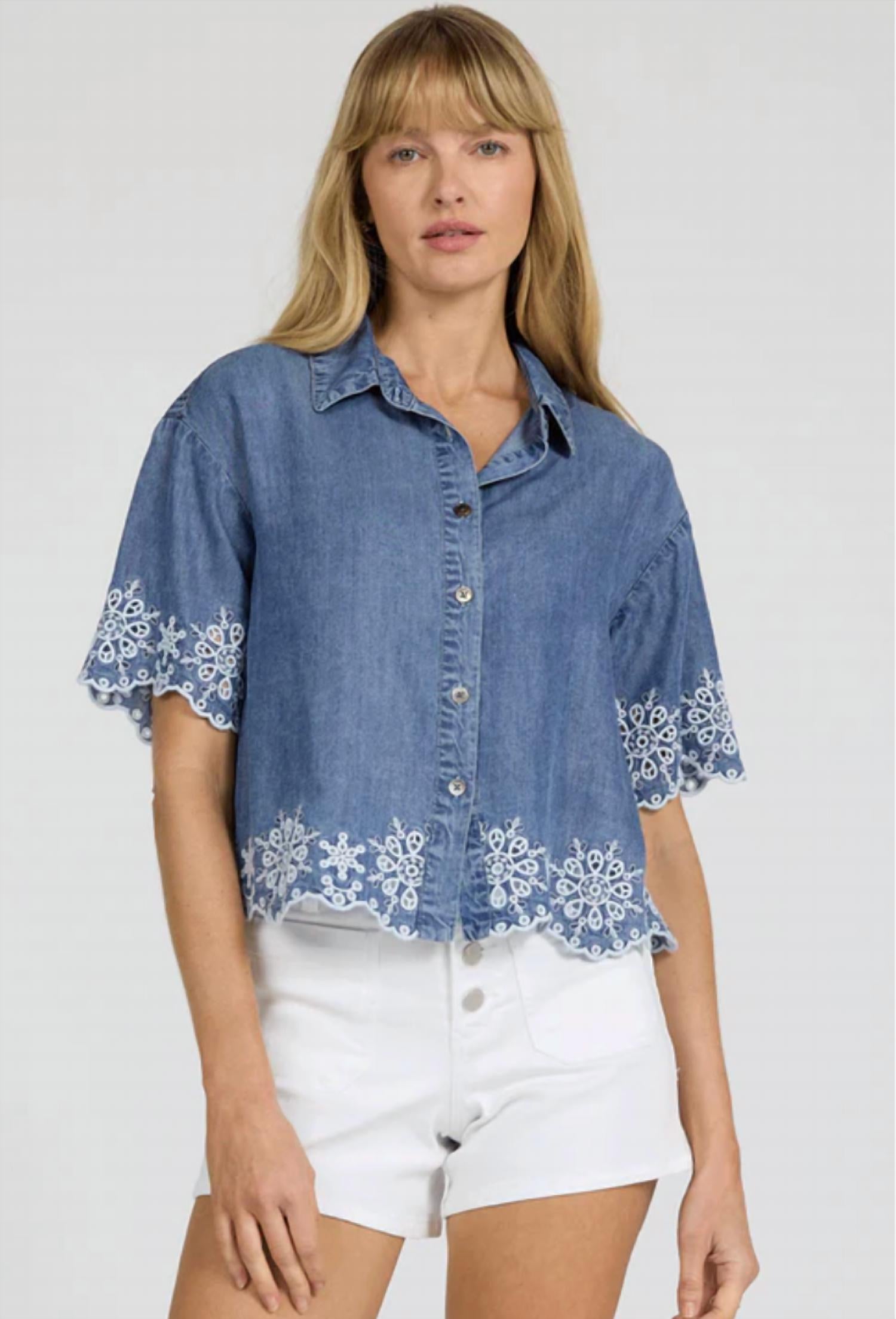 Dear John Denim - Ansel Embroidered Top