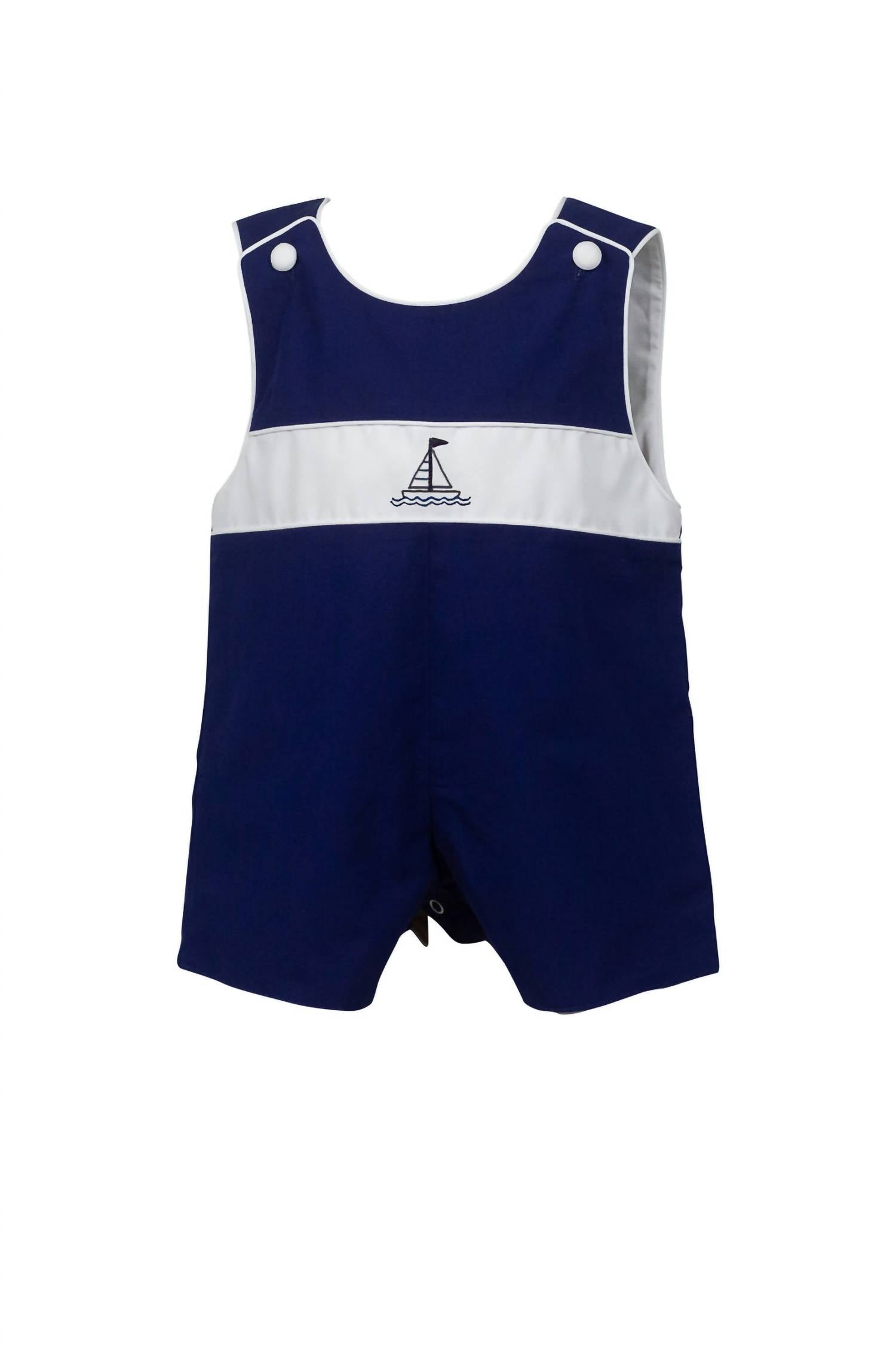 The Proper Peony - Boy's Jon Jon Bailey Sailboat Romper