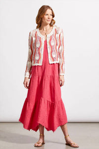 Tribal - Clary Crochet Button-down Cardigan